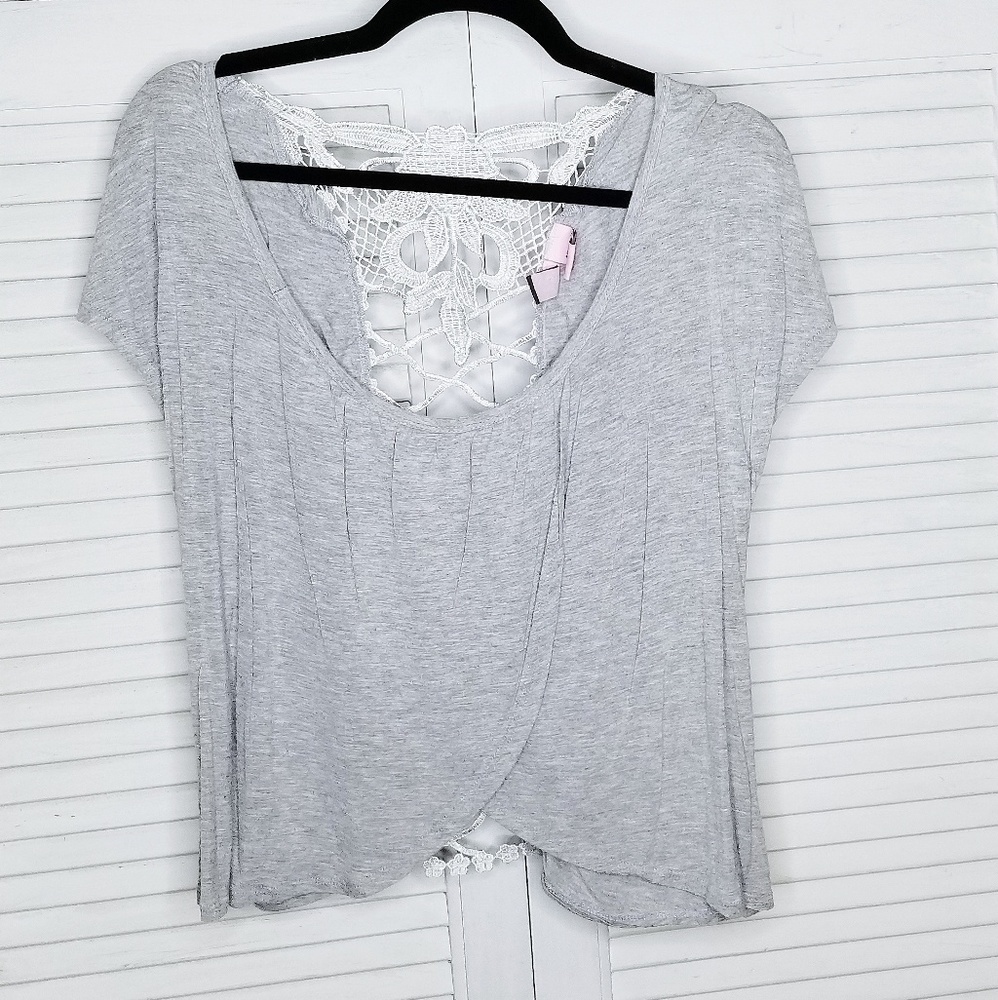 Love on a Hanger Lace-Back Crop Top
